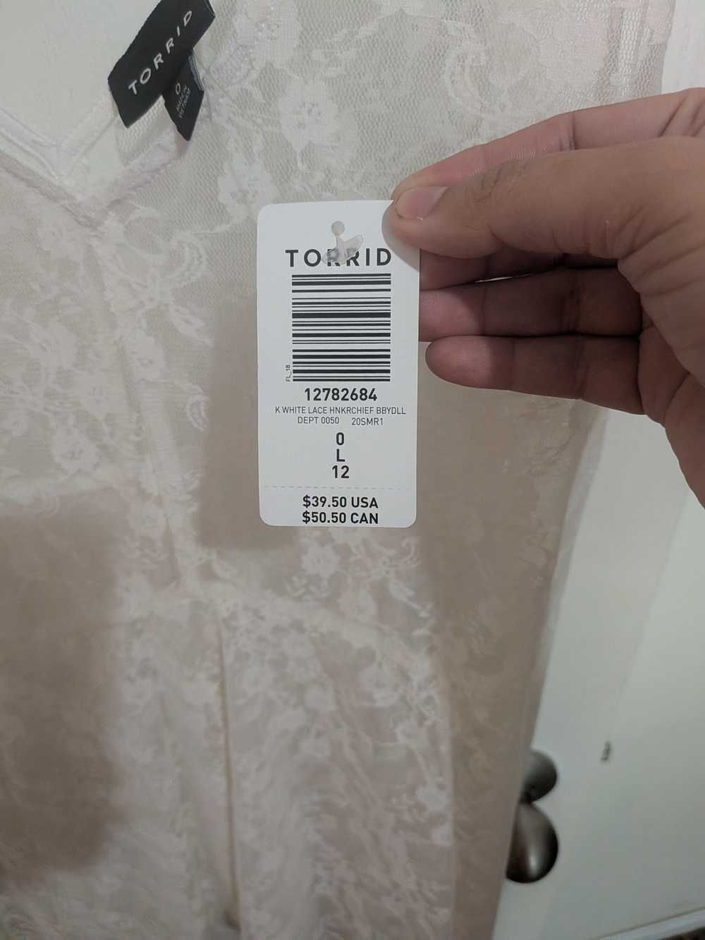 torrid Cream Lace High Neck Blouse